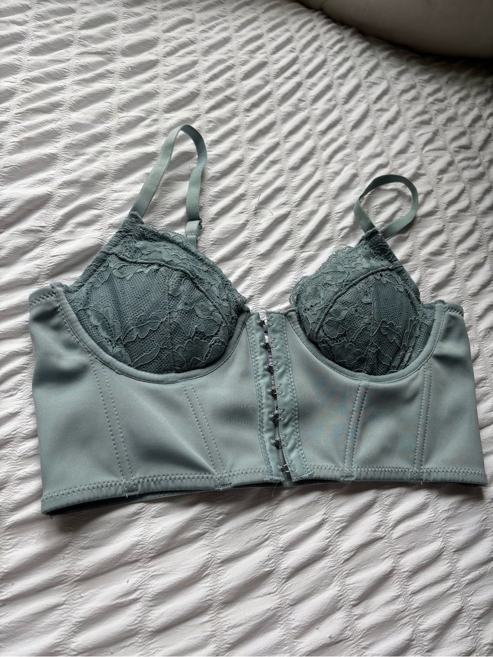 Garage Sea-foam Green Lace Corset